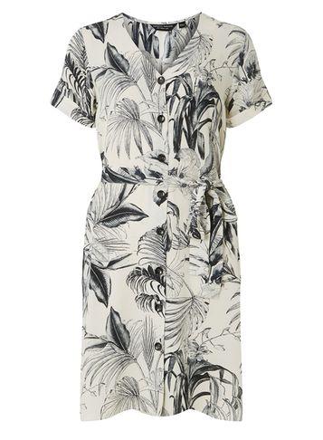 Dorothy Perkins Cream Floral Print Shirt Dress