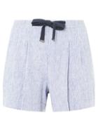 Dorothy Perkins Blue Striped Chambray Shorts