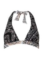 Dorothy Perkins *dp Beach Black Paisley Mix And Match Halterneck Tie Bikini Top