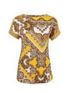 Dorothy Perkins Yellow Placement And Paisley Print T-shirt