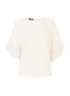 Dorothy Perkins *quiz Cream Pleated Dip Hem Top