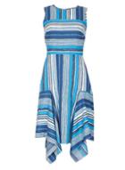 Dorothy Perkins *izabel London Multi Blue Stripe Dress
