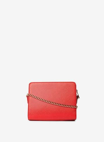 Dorothy Perkins Red Zip Top Chain Crossbody