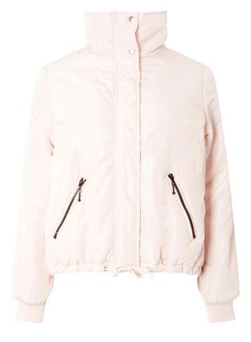 Dorothy Perkins *noisy May Pink Funnel Neck Jacket