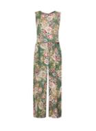 Dorothy Perkins Sage Green Overlay Floral Print Jumpsuit