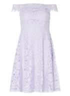 Dorothy Perkins Petite Lilac Lace Bardot Dress