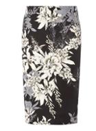 Dorothy Perkins Petite Black Floral Skirt