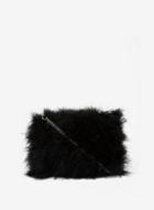 Dorothy Perkins Black Feather Chain Handle Cross Body Bag