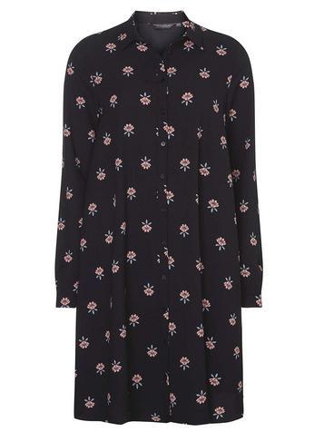 Dorothy Perkins *tall Blue Floral Swing Shirt Dress