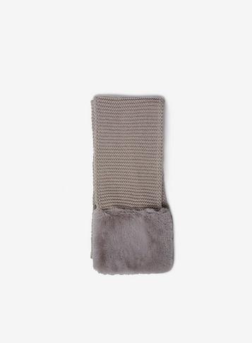 Dorothy Perkins Grey Faux Fur End Scarf