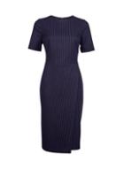 Dorothy Perkins Navy Pinstriped Tailored Dress