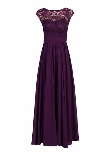 Dorothy Perkins *jolie Moi Dark Purple Lace Maxi Dress