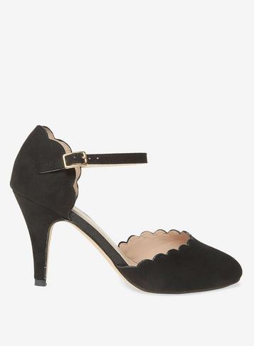 Dorothy Perkins Wide Fit Black 'erin' Court Shoes