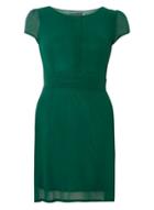 Dorothy Perkins *tenki Green Plain Chiffon Dress