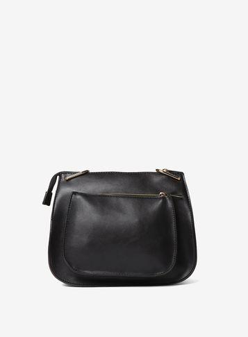 Dorothy Perkins Black Large Saddle Cross Body Bag