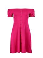 Dorothy Perkins Petite Pink Button Bardot Dress