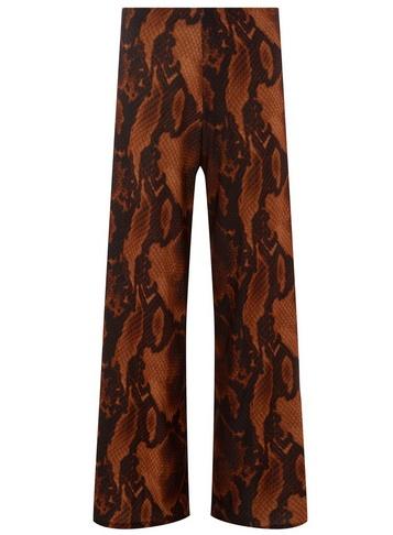 Dorothy Perkins Brown Snake Print Palazzo Trousers