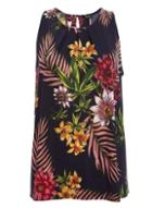 *quiz Navy Floral Print Sleeveless Tunic Top