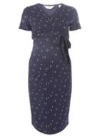 Dorothy Perkins *materniry Navy Heart Ruched Shift Dress