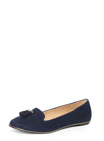Dorothy Perkins Navy Wide Fit 'heston' Tassel Loafers