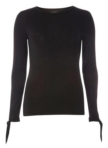 Dorothy Perkins Black Tie Sleeve Top