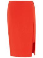Dorothy Perkins Red Side Slit Pencil Skirt