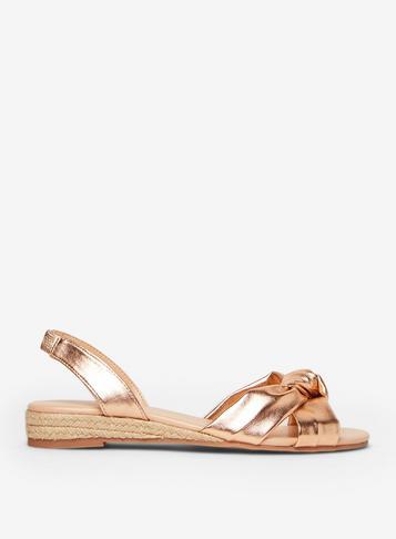 Dorothy Perkins Rose Gold 'renee' Low Wedges