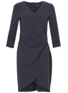 Dorothy Perkins *izabel London Navy Ruched Wrap Dress