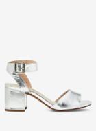 Dorothy Perkins Silver 'sabrina' Block Heel Sandals