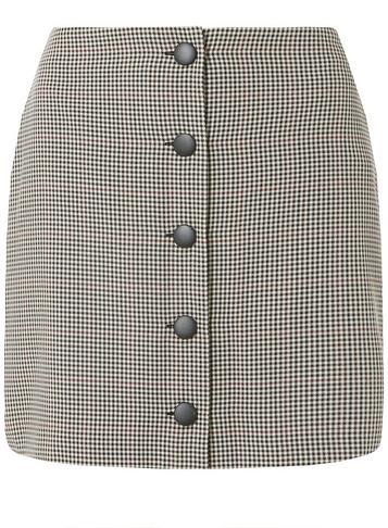 Dorothy Perkins Petite Grey Check Print Mini Skirt