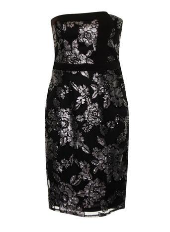 Dorothy Perkins Black Floral Bandeau Dress