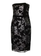Dorothy Perkins Black Floral Bandeau Dress
