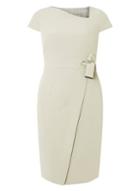 Dorothy Perkins Petite Silver Belted Midi Dress