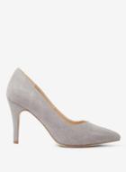 Dorothy Perkins Wide Fit Grey Microfibre Drake Court Shoes