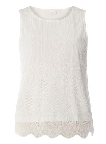 Dorothy Perkins *vila Cream Lace Shell Top