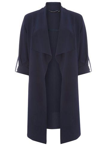 Dorothy Perkins Navy Waterfall Duster Jacket