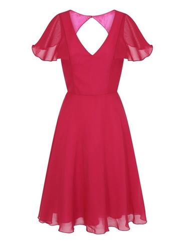 * Chi Chi London Ruffle Sleeve Midi Dress