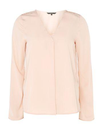 Dorothy Perkins *vero Moda Blush V-neck Wide Sleeve Top