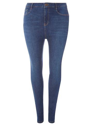 Dorothy Perkins Dp Curve Blue Shaping Skinny Jeans