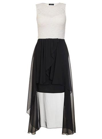 Dorothy Perkins *quiz Cream Dip Hem Dress