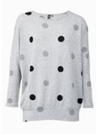 *izabel London Grey Polka Dot Knitted Jumper