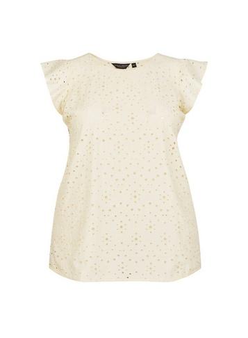 Dorothy Perkins *dp Curve Yellow Broderie Top