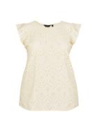 Dorothy Perkins *dp Curve Yellow Broderie Top