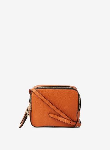 Dorothy Perkins Orange Double Zip Cross Body Bag