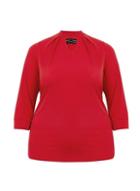 Dorothy Perkins *dp Curve Red Pleat Neck Top