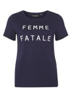 Dorothy Perkins Navy Femme Motif T-shirt