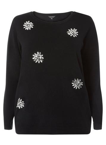 Dorothy Perkins *dp Curve Black Snowflake Jumper