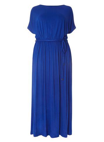 Dorothy Perkins Dp Curve Cobalt Jersey Cold Shoulder Maxi Dress