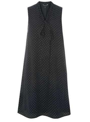 Dorothy Perkins Black Pussybow Polka Dot Skater Dress