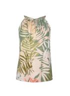 Dorothy Perkins Petite Palm Print Halter Neck Top